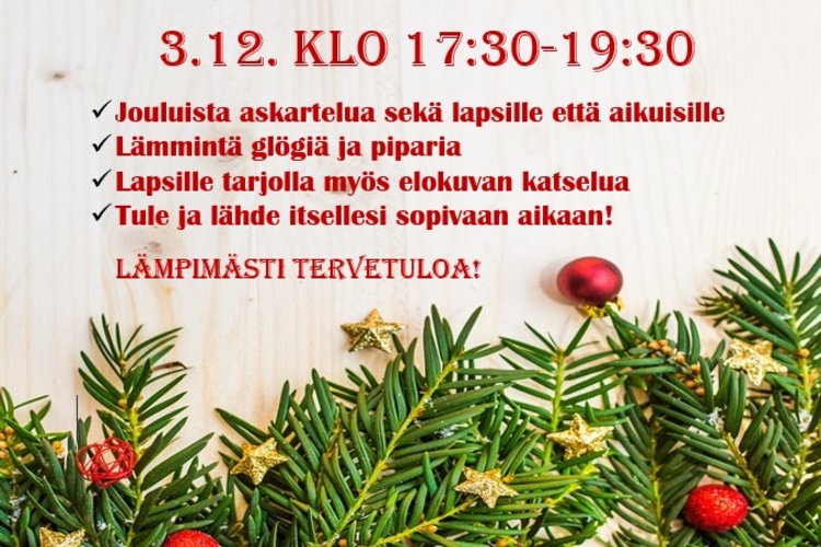 Koko perheen jouluaskarteluilta Koko perheen jouluaskarteluilta