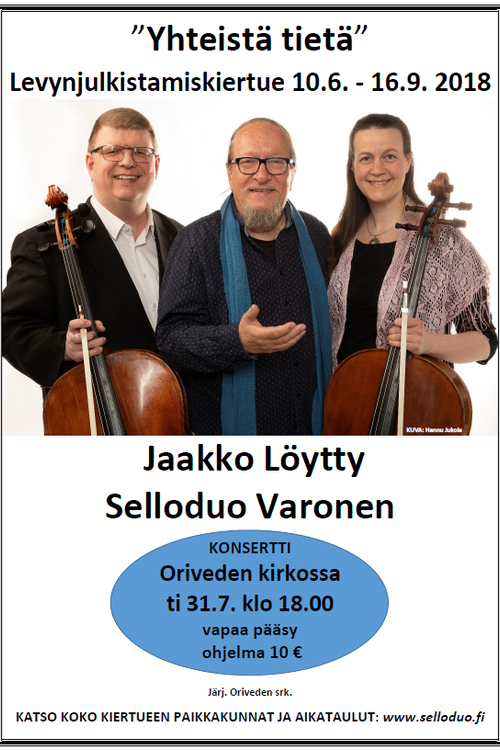 Konsertti - Jaakko Löytty ja selloduo Varonen Konsertti - Jaakko Löytty ja selloduo Varonen